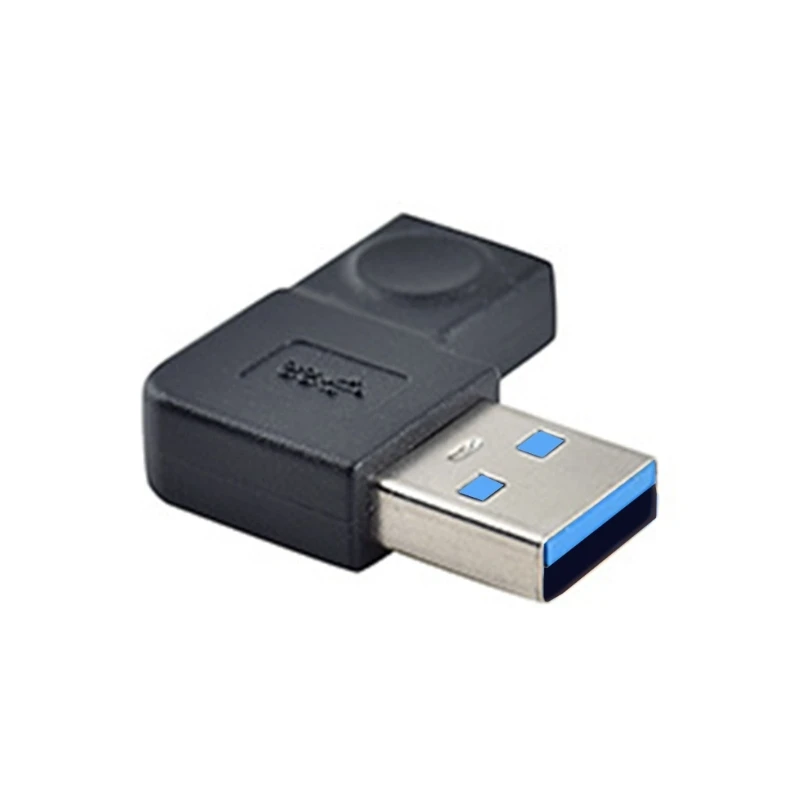 USB 3.0 to Type C Connector, Left Right Bend USB 3.0 Male to Type C Female Adapter for Data Transfer and Charging DropShipping