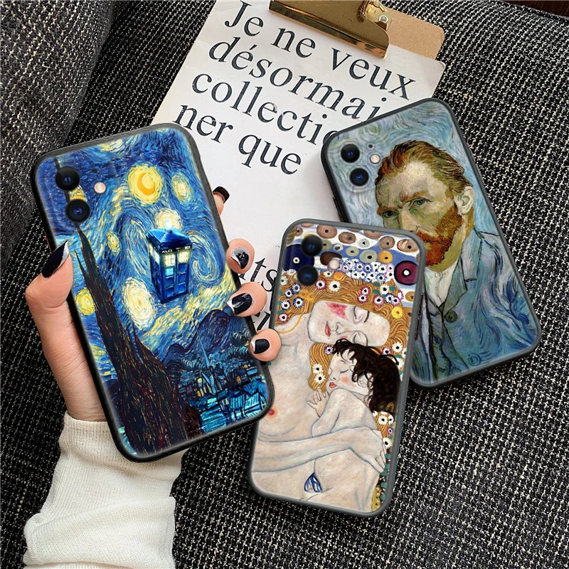 C22 Kiss Gustav Klimt Van Gogh Soft Case for Redmi Note 11 11S 10 10T 10 Pro Max 10S 9T 9 9S 8 8T 7 Xiaomi Mi 11 11I 12 12X