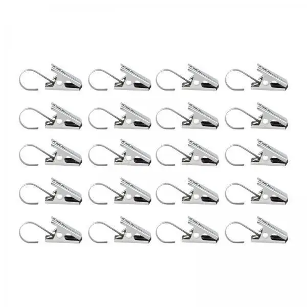 Curtain Clips Heavy Duty Stainless Steel Hooks Rust Resistant Clamp Set for Drapes Lights and Art