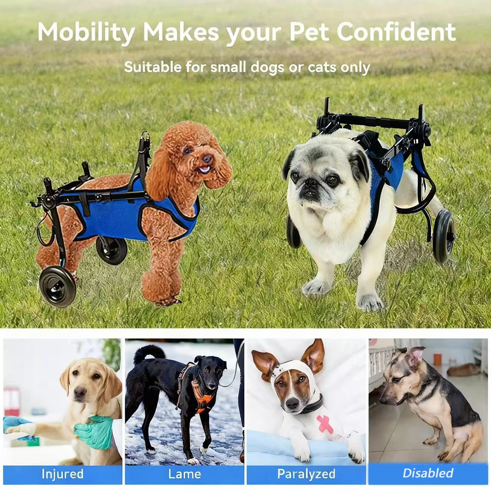 1Pcs Pet Wheelchair Cart Dog Rehabilitation Walking Aid Cart Hind Limb Paralysis Disabled Elderly Pet Walking Aid Cart