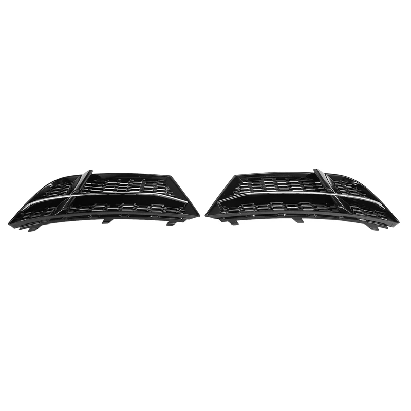 

Top!-Front Bumper Fog Light Mesh Grille Cover For A3 S3 S-LINE 2016-2020 8V3807681AE 8V3807682Q