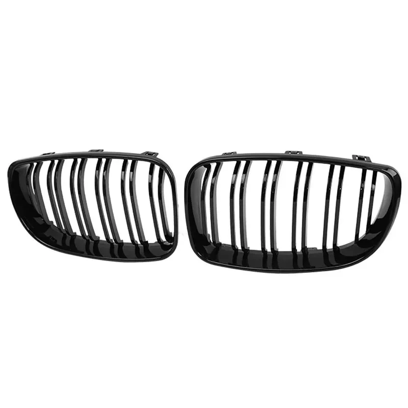 For BMW 1 Series E81 E87 2004-2011 Gloss Black Grills Cover Car Front  Bumper Kindly Facelift M Style Grille 128I 130I 135I