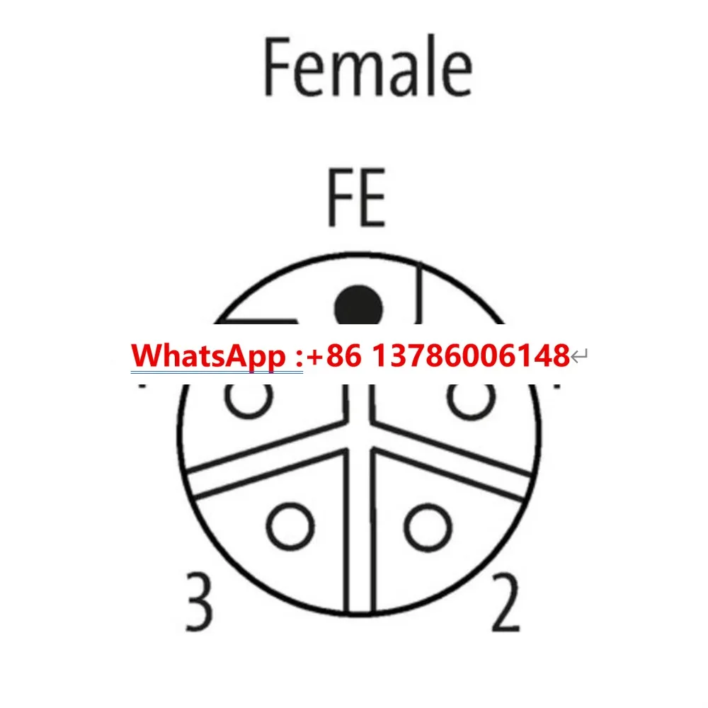 7000-P4421-0000000 Female straight head 5 core M12L-coded wire diameter 5.8-13