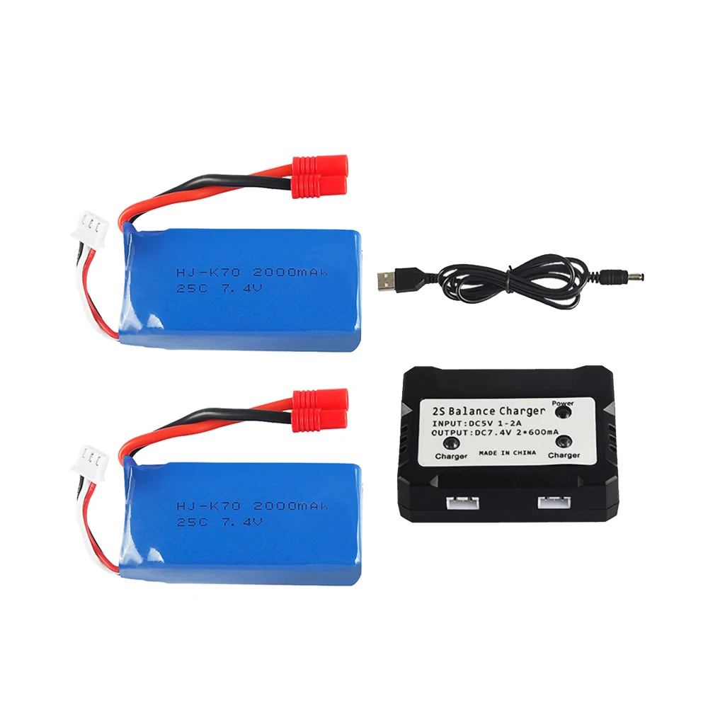 Batteria Lipo 7.4V 2000mAh 12428 per Syma X8C X8W X8G RC Airplane 2s 7.4v batteria Lipo 903475 25C