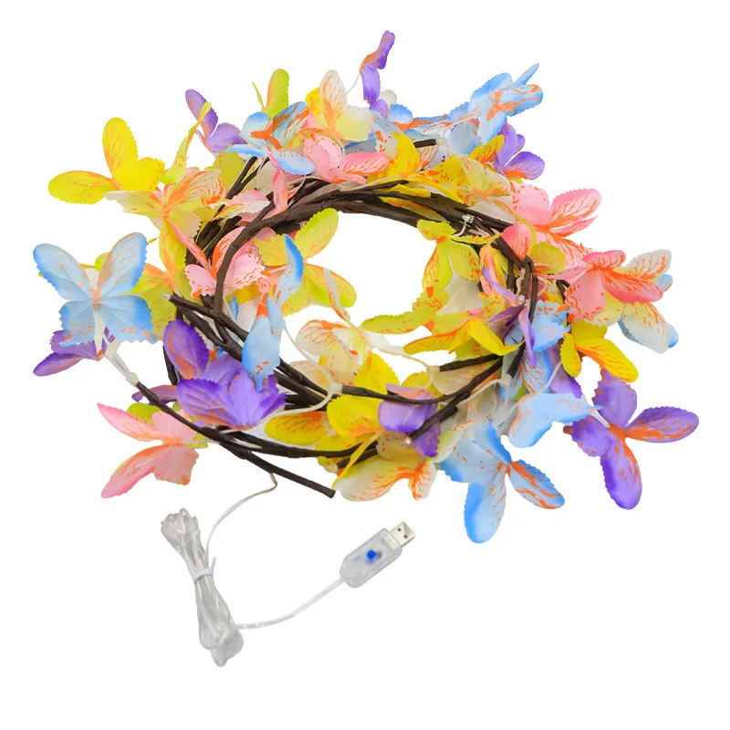 

Light Emitting Diode Butterfly Leaf Vine Light Bending Plastic Interior Decoration, Romantic Atmosphere, Christmas Wall