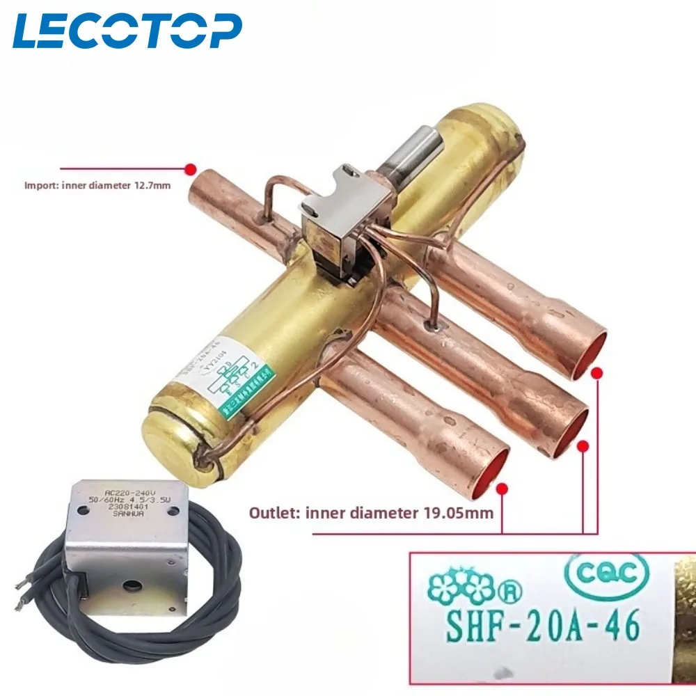 new-shf-20a-46-four-way-reversing-valve-with-coil-for-sanhua-air-conditioner-4-way-solenoid-valve-conditioning-spare-parts