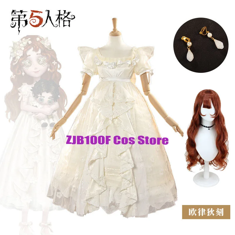 

Eurydice Alice Eurydice Cosplay Costume Little Girl Memory Identity V Gothic Bride Long Lace Dress Accessories Halloween Lolita