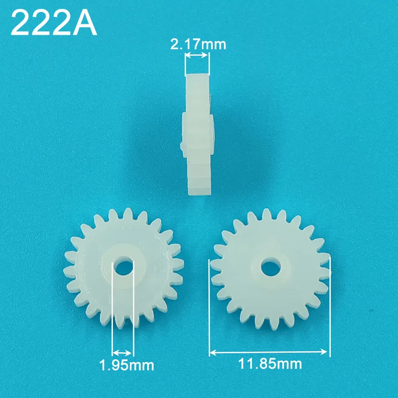 

222A 0.5M Gears 22 Teeth 2mm Shaft Tight Pom Plastic Pinion Gear Toy Model Gear (10pcs/lot)