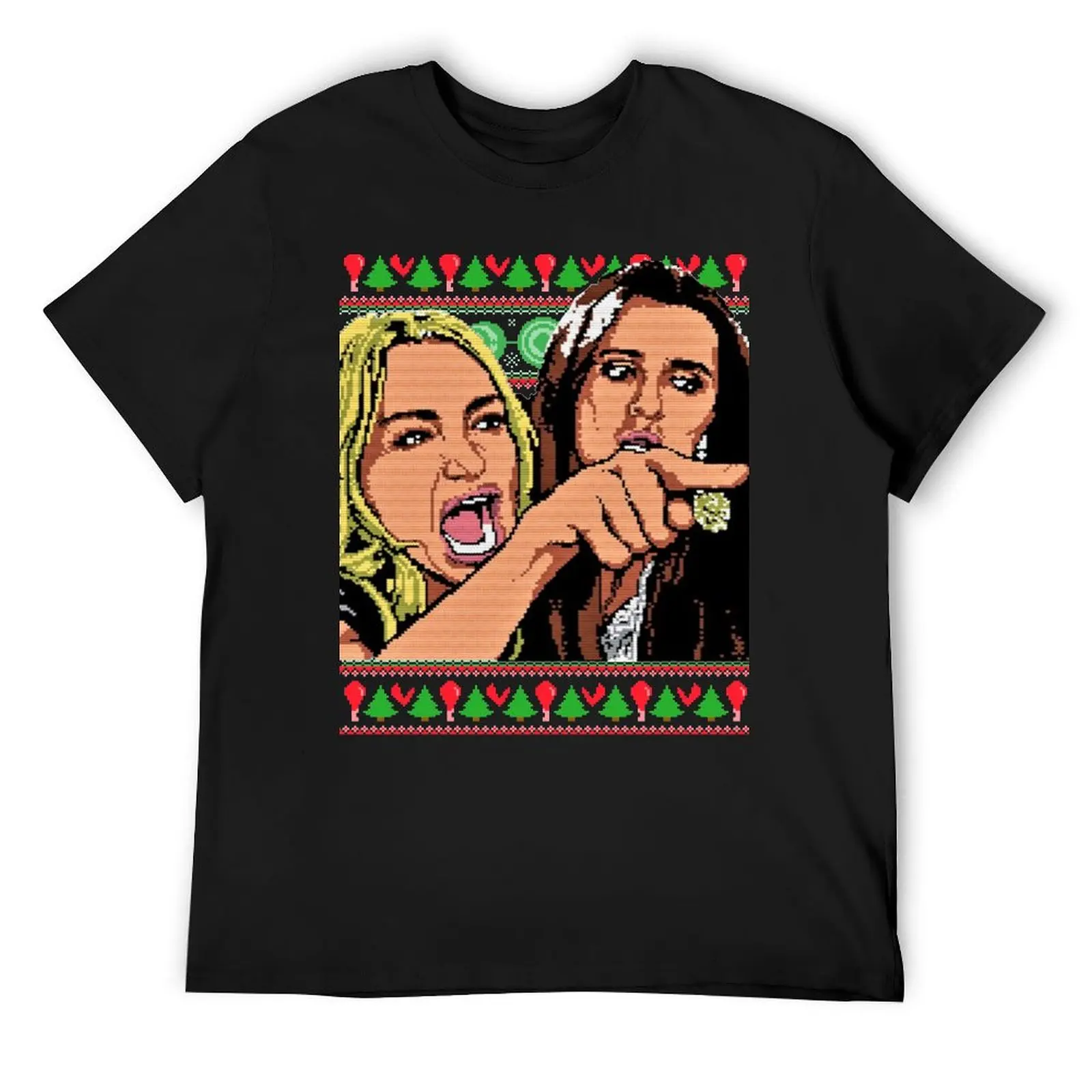 

Woman yelling at cat Meme ugly christmas Shirt T-Shirt summer 2025 korean fashion tops clothing for men