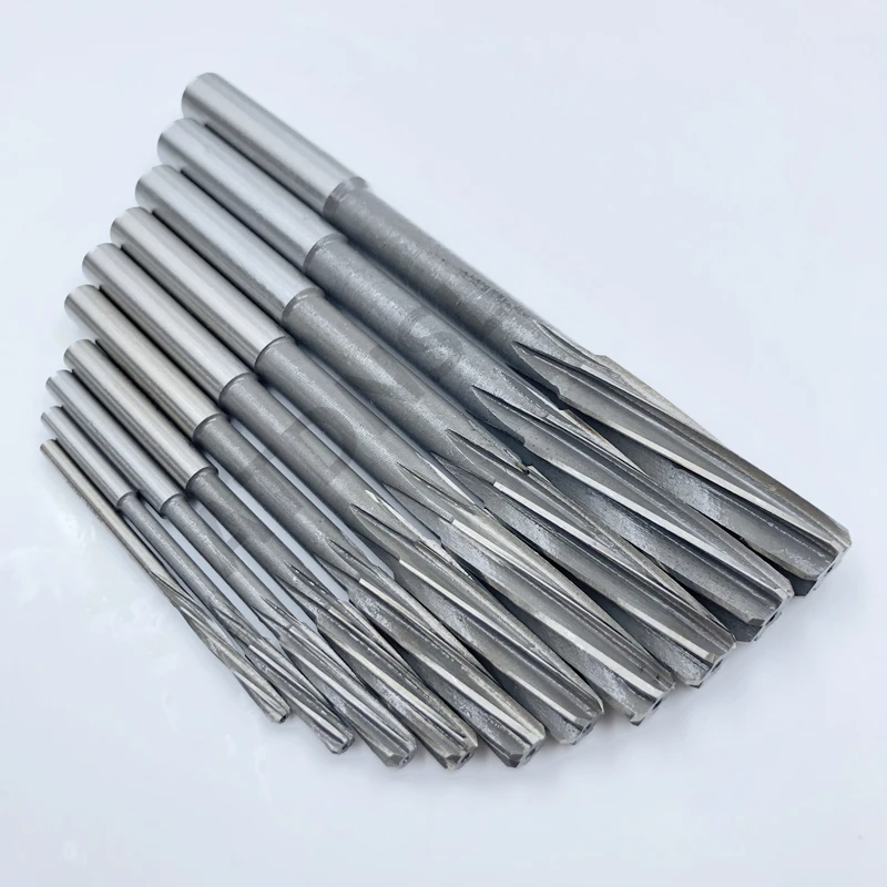 HSS Spiral Flute Machine Reamer H7 D3mm-D20mm CNC Tool Precise Cutting for Metal Steel Aluminum Hole Expansion Drill