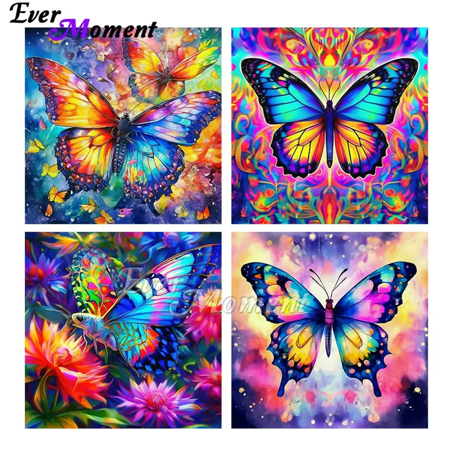 

Ever Moment Colorful Butterfly DIY Diamond Painting Mosaic Art Painting Kit for Wall Art Cross Stitch ASF2821