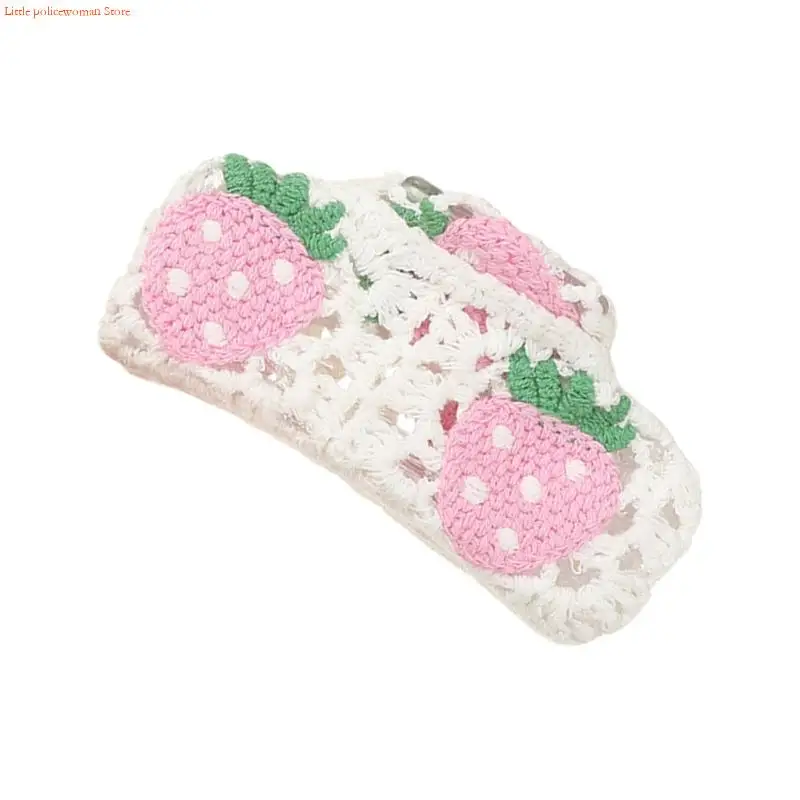 F92D Summer Vacation Hair Claw NonSlip Crochet Hair Clip Bohemian Flower Hair Holder Strong Grip Accessories For Women Travel