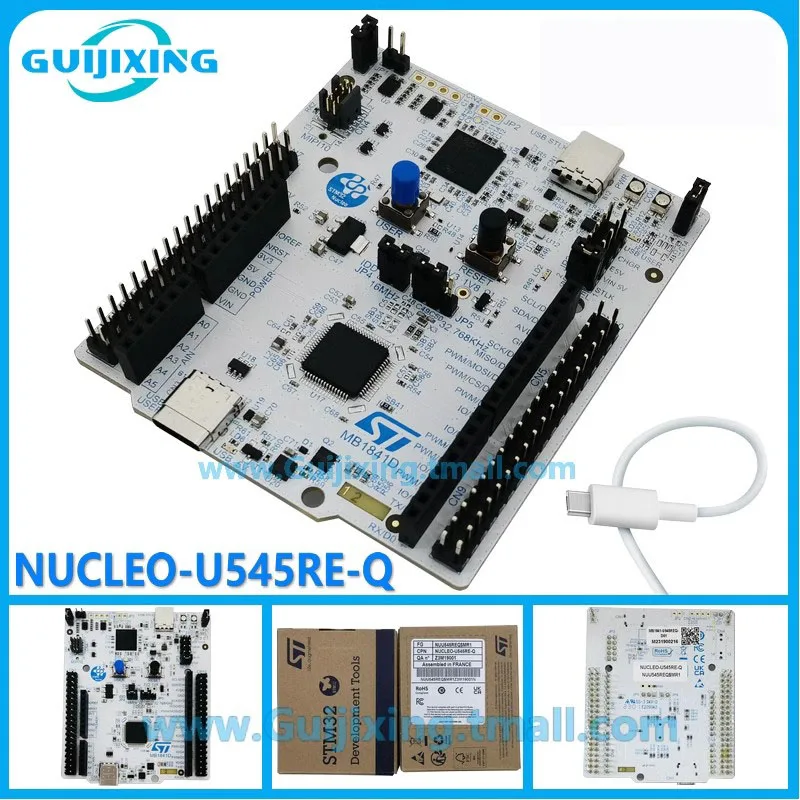 The off-the-shelf NUCLEO-U545RE-Q Nucleo-64 development board uses the STM32U545RET6 MCU U545RE-Q development board