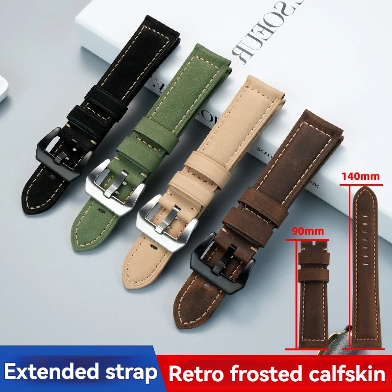 22 ملم/24 ملم طول ممتد (140+90 ملم) سوار ساعة من الجلد الطبيعي لهاميلتون وبانيراي والأحفوري |    استبدال حزام الساعة الرجالية