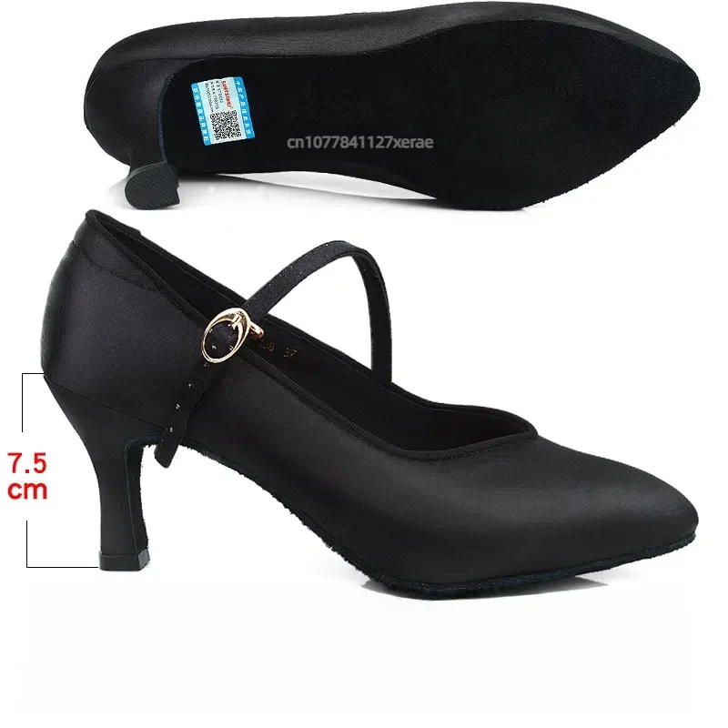Professionelle Tanzschuhe für Damen, modernes Design, hoher Absatz, weiche Sohle, rutschfest, für Gesellschaftstanz, Walzer, lateinamerikanische Tänze, Auftritte und Partys. – Detail 14