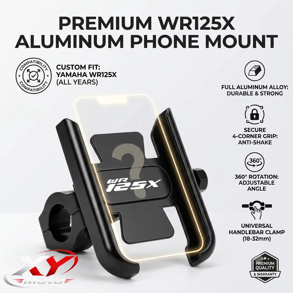 Motorcycle Handlebar Mobile Phone Holder GPS Stand Bracket With LOGO For YAMAHA WR 125X WR 125 X WR125X 2021 2022 2023