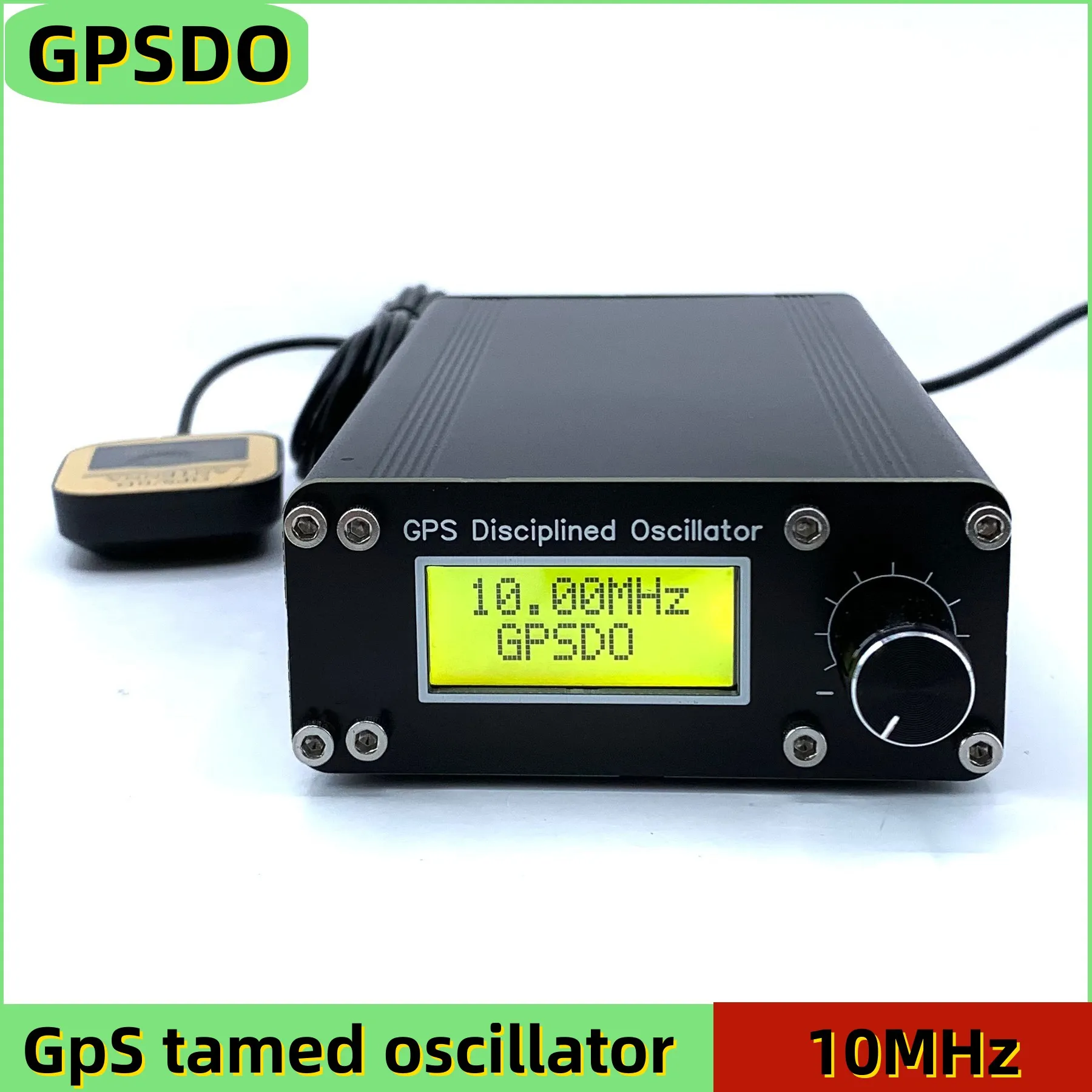 GPSDO 10MHz High-Precision Reference Clock, ±0.01Hz Accuracy, Low Phase Noise Dual OCXO for Laboratory & Professional Audio