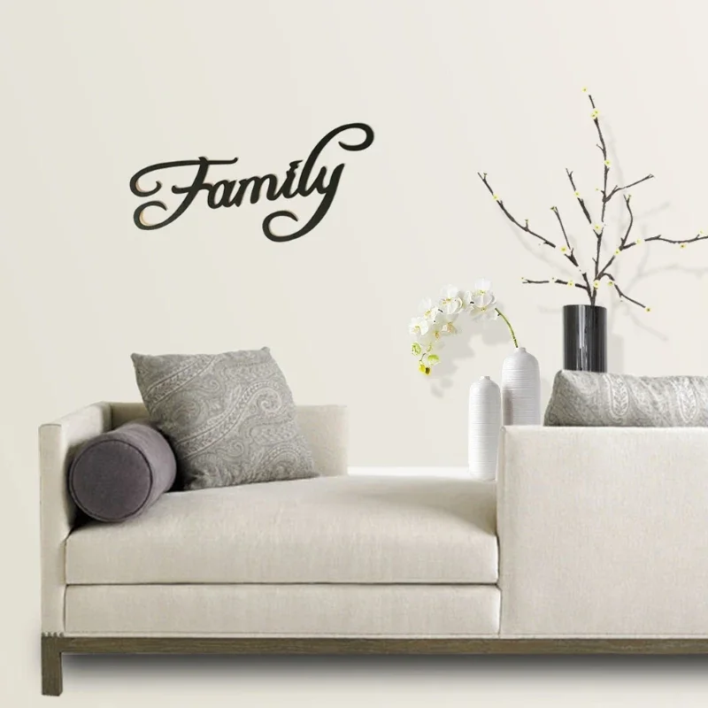 Family Letter Word Hanging Sign Wall Decal Sticker Room Home Decor Ornament Home Decoration