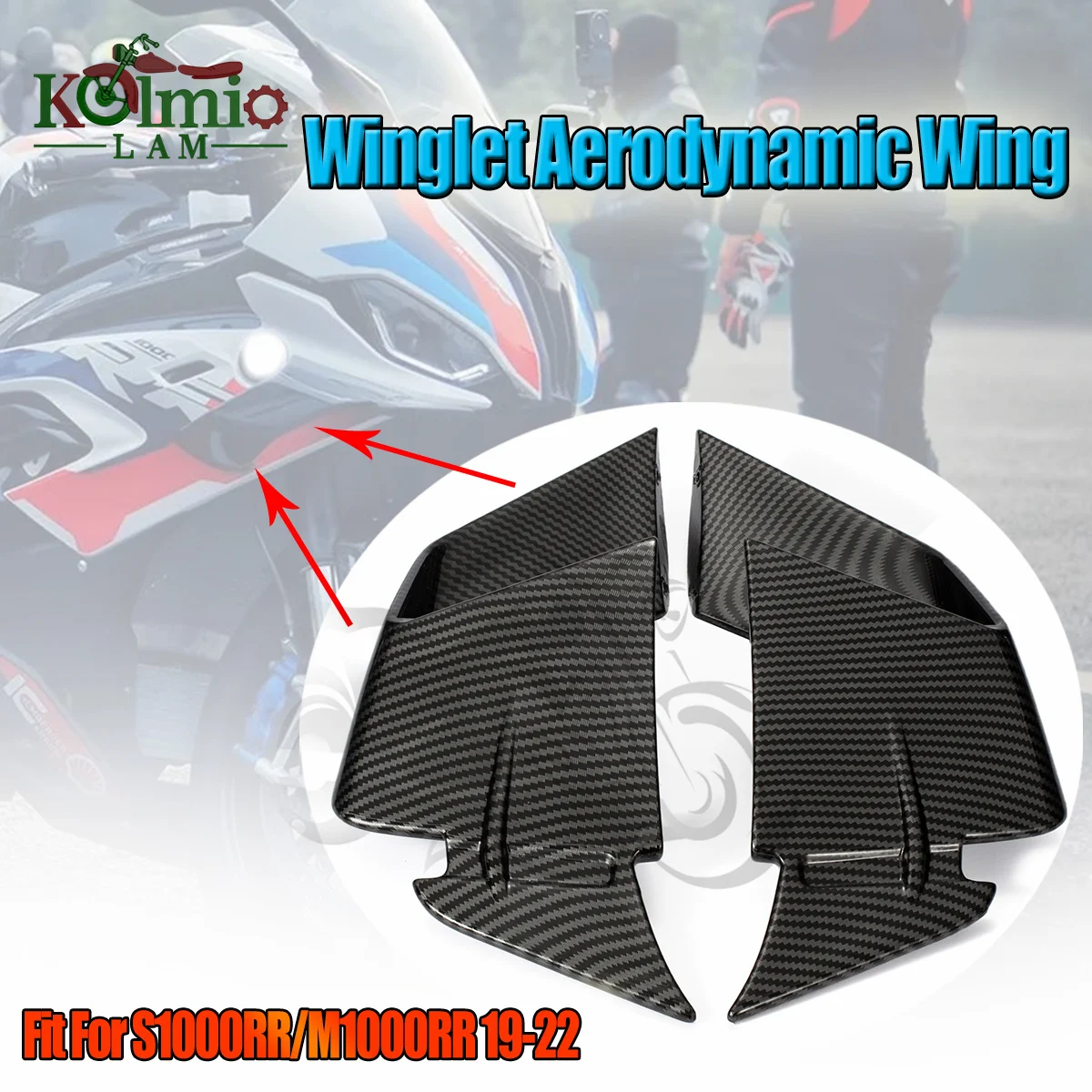 

FitFor 2019 - 2022 BMW S1000RR M1000RR Motorcycle Spoiler Winglet Aerodynamic Wing S1000 RR M1000 2020 2021 2022 Cover Protector