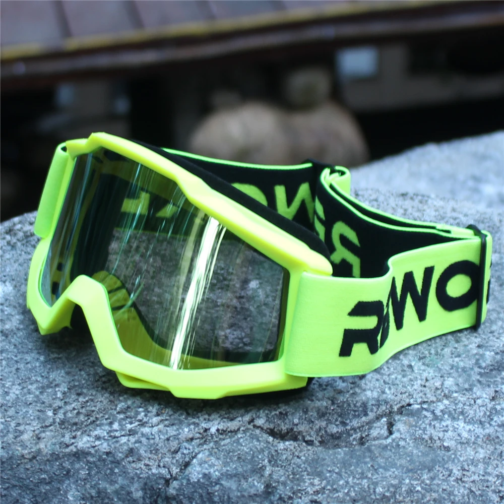 Herren Retro Motorrad-Sonnenbrille Nachtsicht Motocross Schutzbrille MX Fahrbrille Vintage Helm-Brille