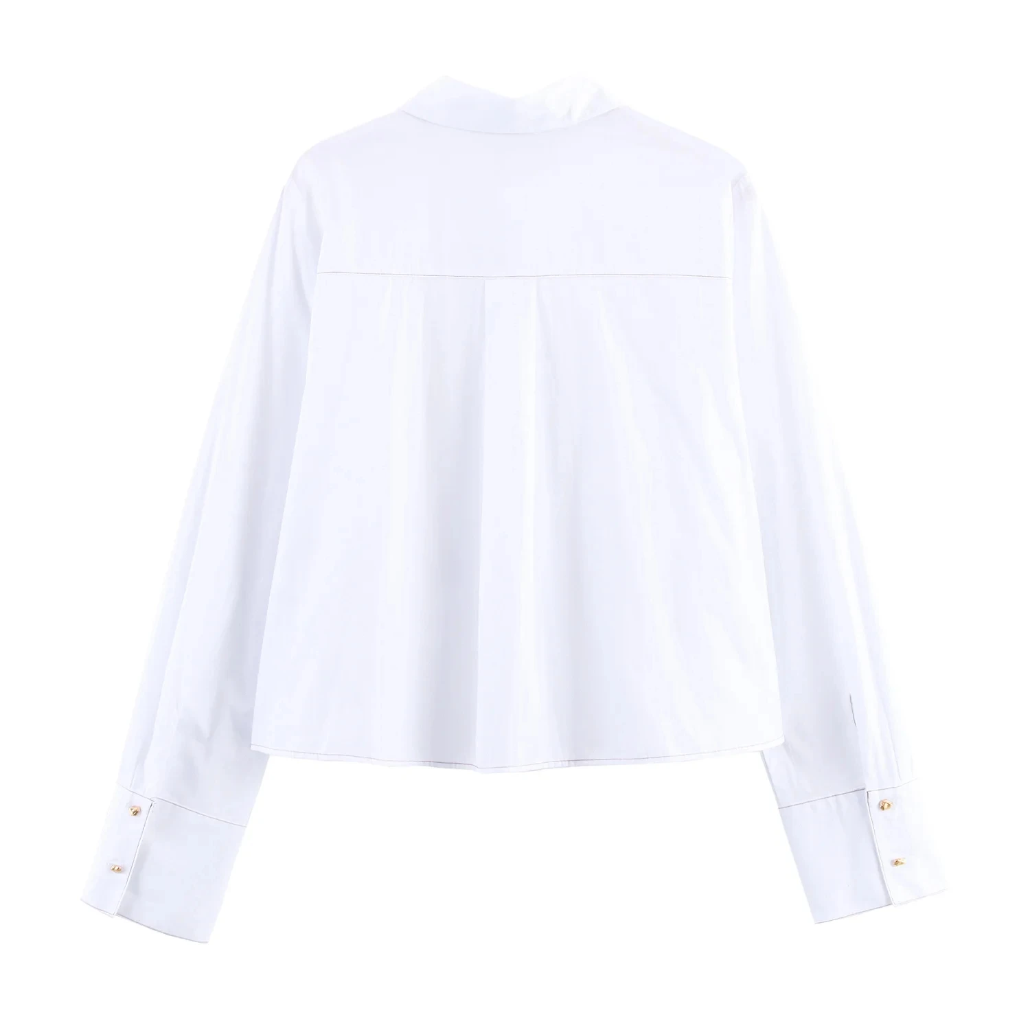 HH femmes mode polyvalent solide ligne garniture popeline chemise femme revers simple boutonnage cordon taille à manches longues chemise