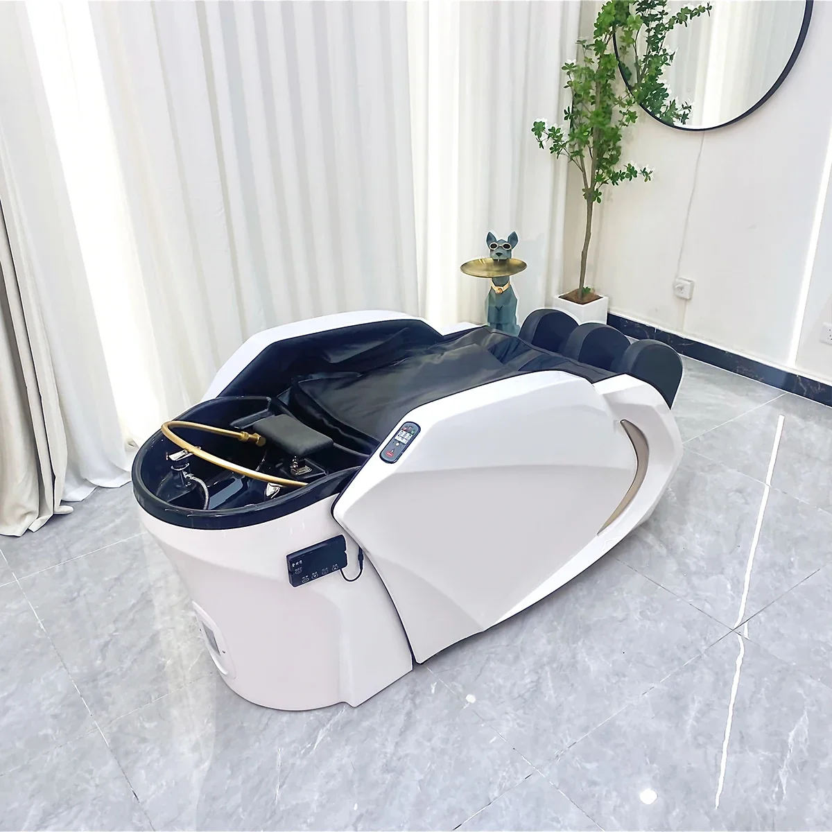 

Intelligent electric massage shampoo bed Barber shop Automatic water circulation fumigation head treatment bed5556