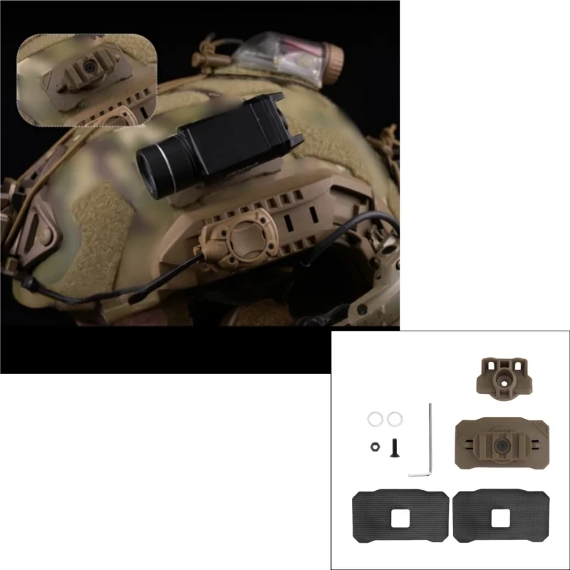 

Universal Helmet Hunting Light Adapter | Quick Release Design | For Right Angle Flashlight Adapter on FAST
