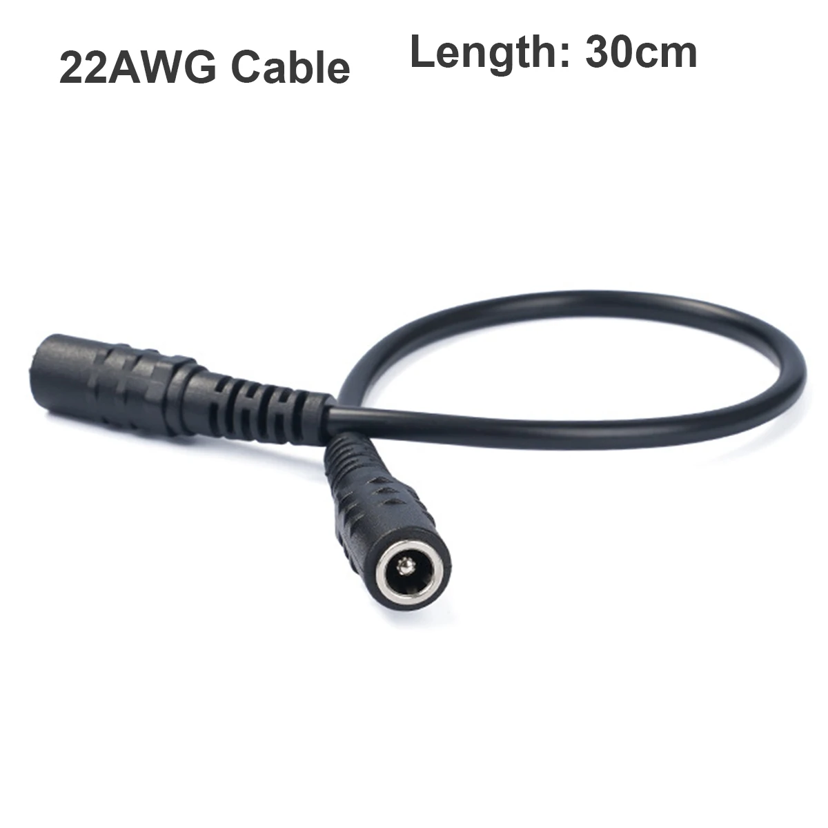 1pc DC Power Cable 5.5mm x 2.1mm 2.5mm Female to Female Adapter Laptop Solar CCTV Surveillance Camera Router LED Strip Lights
