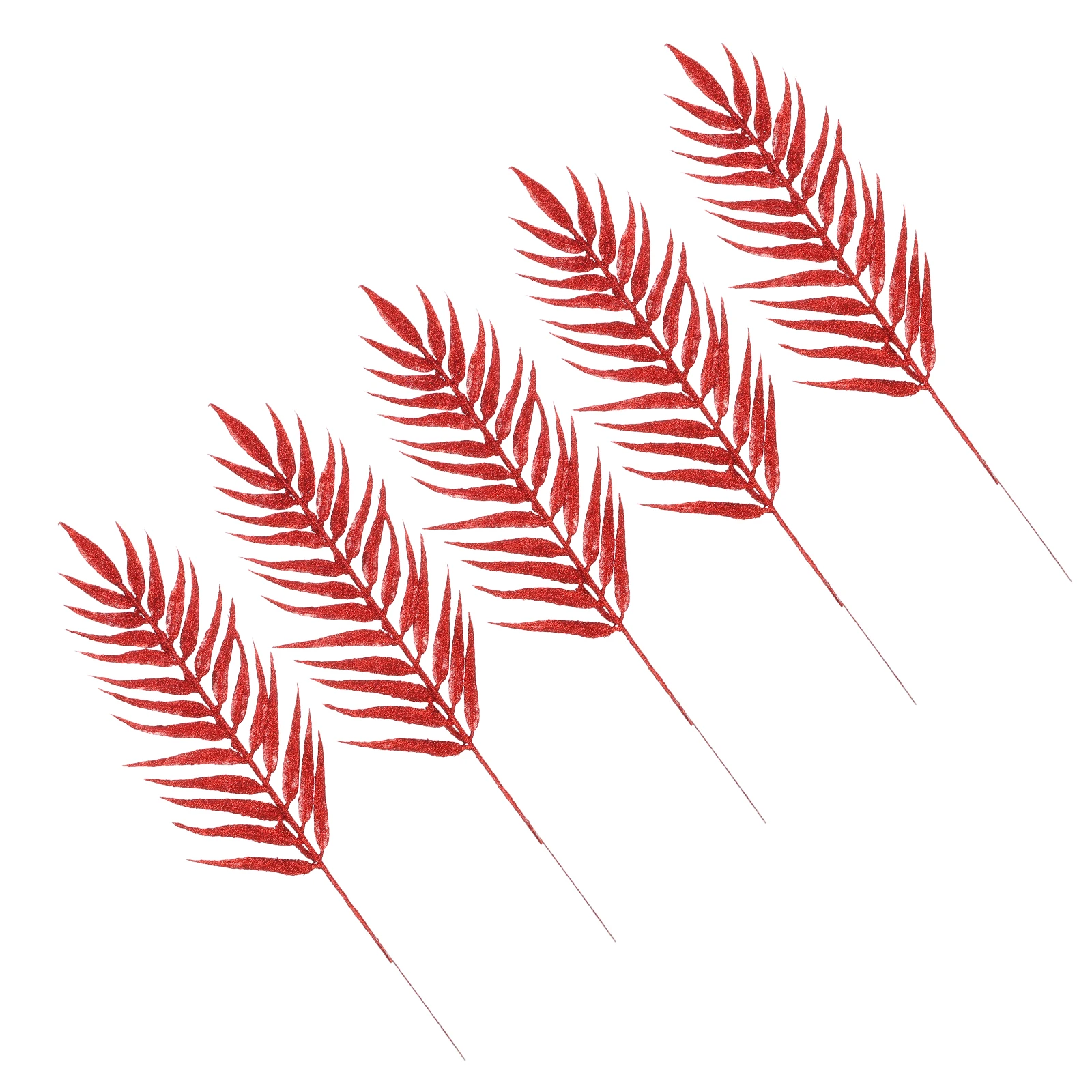 

5pcs Christmas Leaves Ornaments Flannel Sequin Tree Decoration Party Home Office Decor Artificial Plants Holiday Decor