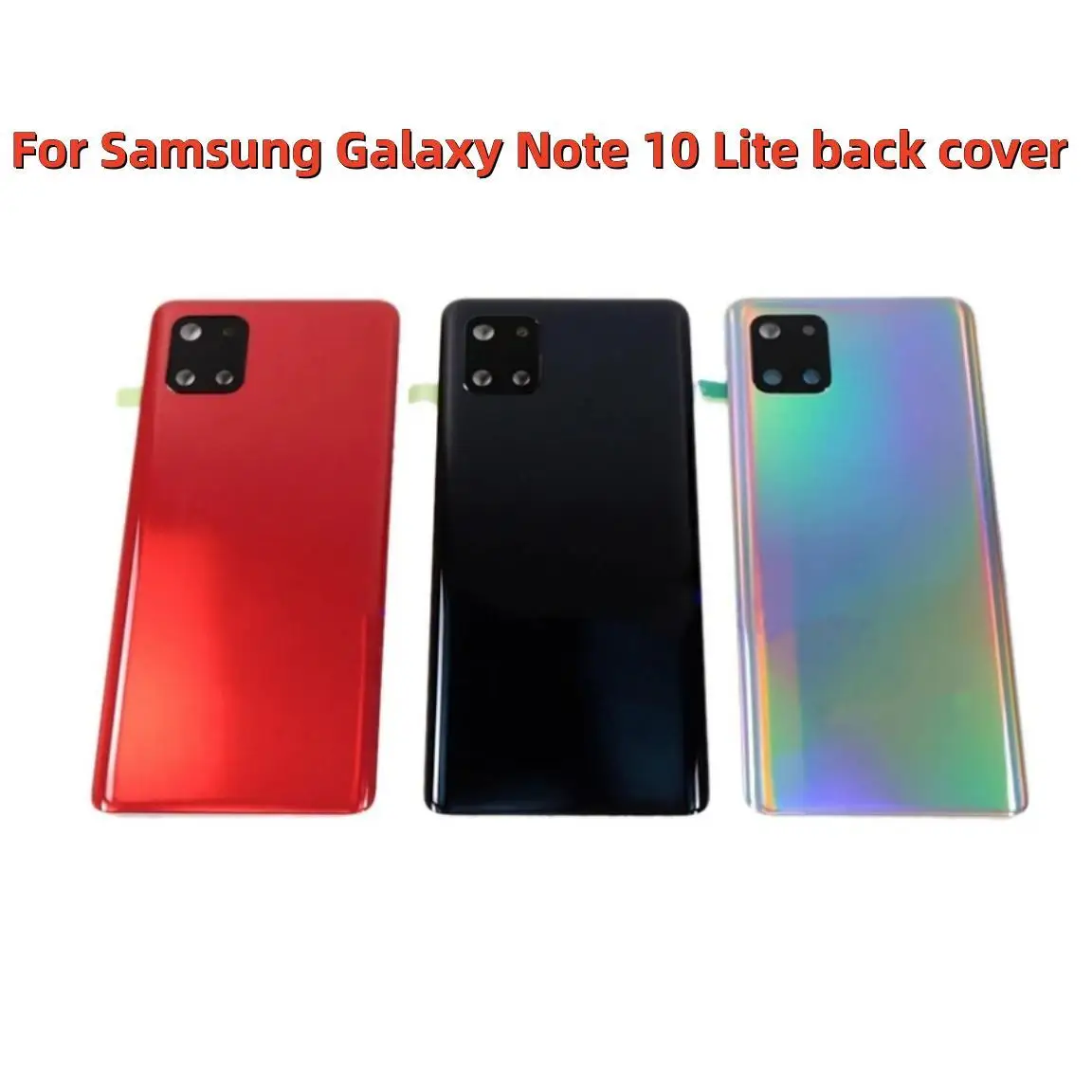 Задняя крышка для Samsung Galaxy Note 10 Lite SM-N770F крышка аккумулятора задняя крышка корпуса запасные части с объективом камеры + логотипом