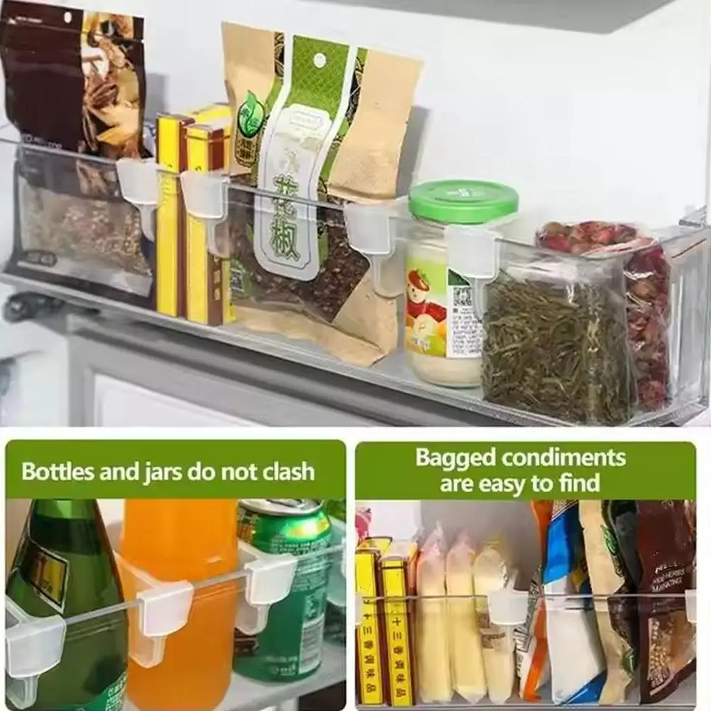 Plastic Refrigerator Partition Board Multifunctional Free Combination Buckle Type Refrigerator Partition Clip Organization