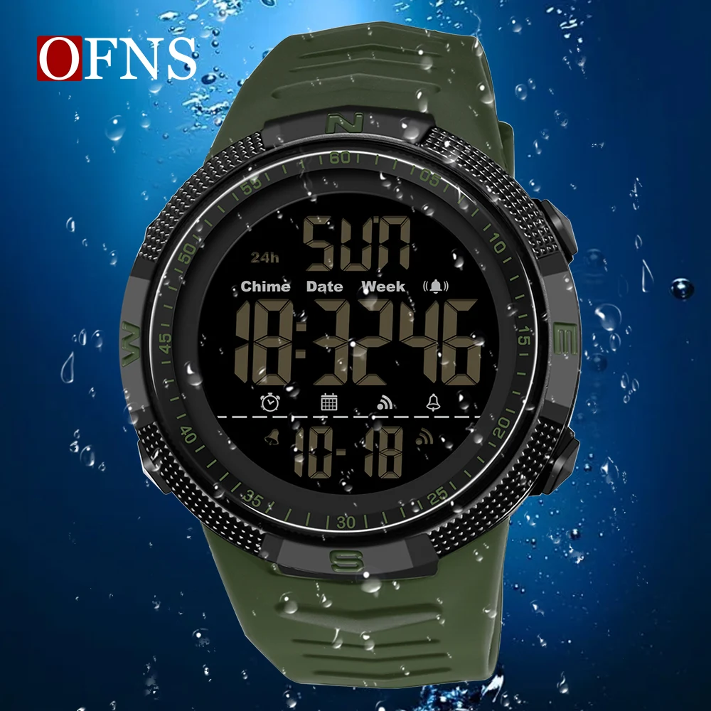 

OFNS Top Brand 6014 Men's Electronic Watch Reading Outdoor Waterproof Shockproof Luminescent Watch Men's Watch