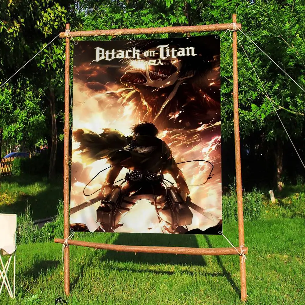 Attack On Titan Levi Ackerman High End Quality Banner Printing Artistic Atmosphere Style Camping Flag