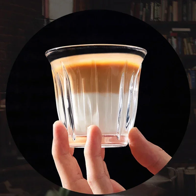 Heat Resistant Glass Cup Transparent Handheld Coffee Latte Cappuccino Mug Whiskey Tea Milk Beer Cocktail Cup for Bar Accessories