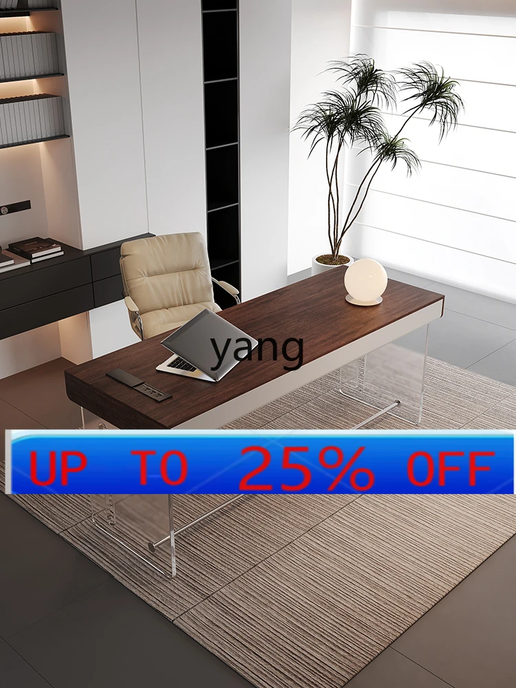 

LMM Современный стиль Домашний стол из орехового дерева Минималистичный акриловый подвесной стол