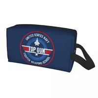 Fashion Top Gun Fighter Weapons Travel Toiletry Bag for Women Maverick Makeup Cosmetic Bag Beauty Storage Dopp Kit