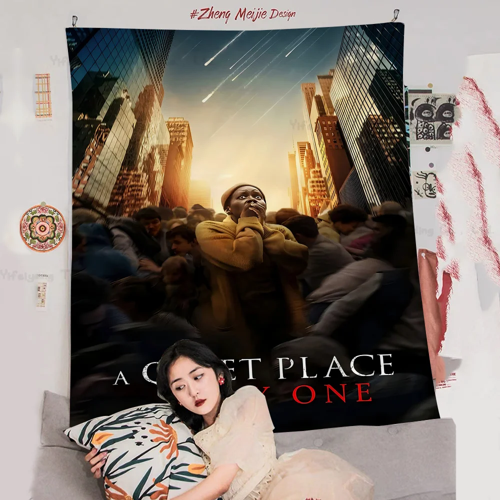 Movie A Quiet Place Day One Printed Large Wall Tapestry Wall Hanging Decoration Household Decor Blanket