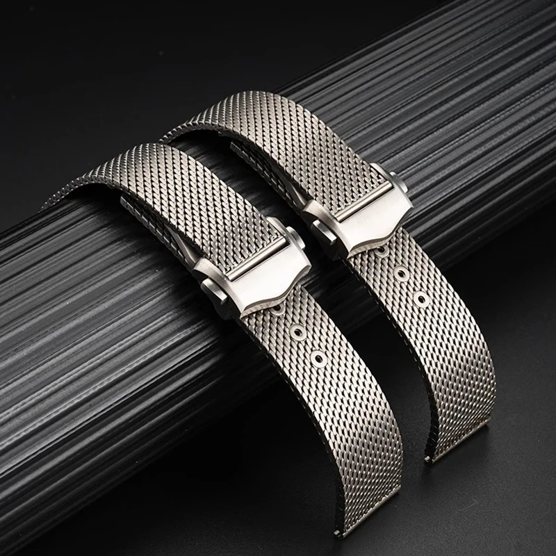 Per Omega Seamaster 007 300 cinturino per orologio AT150 cinturino per orologio in lega di titanio intrecciato cinturino per orologio da uomo in metallo titanio di fascia alta 20mm