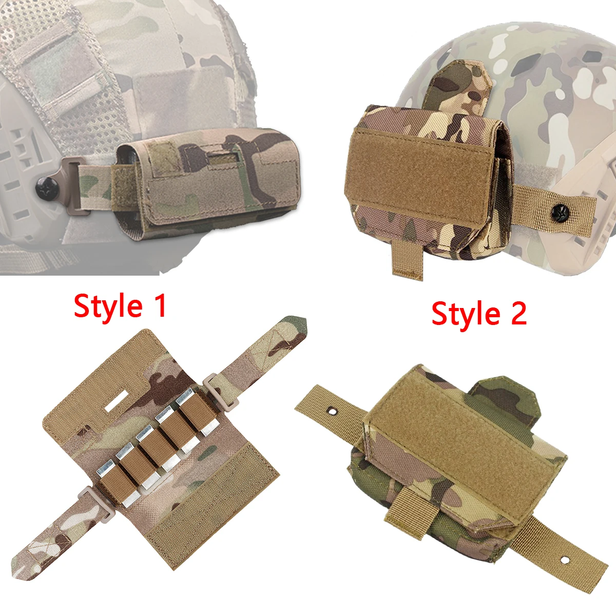 Tactical Helmet Balance Counter Weight Bag Battery Pouch Hunting FAST Helmet Weights System Cycling Helmet Counterweight Bag