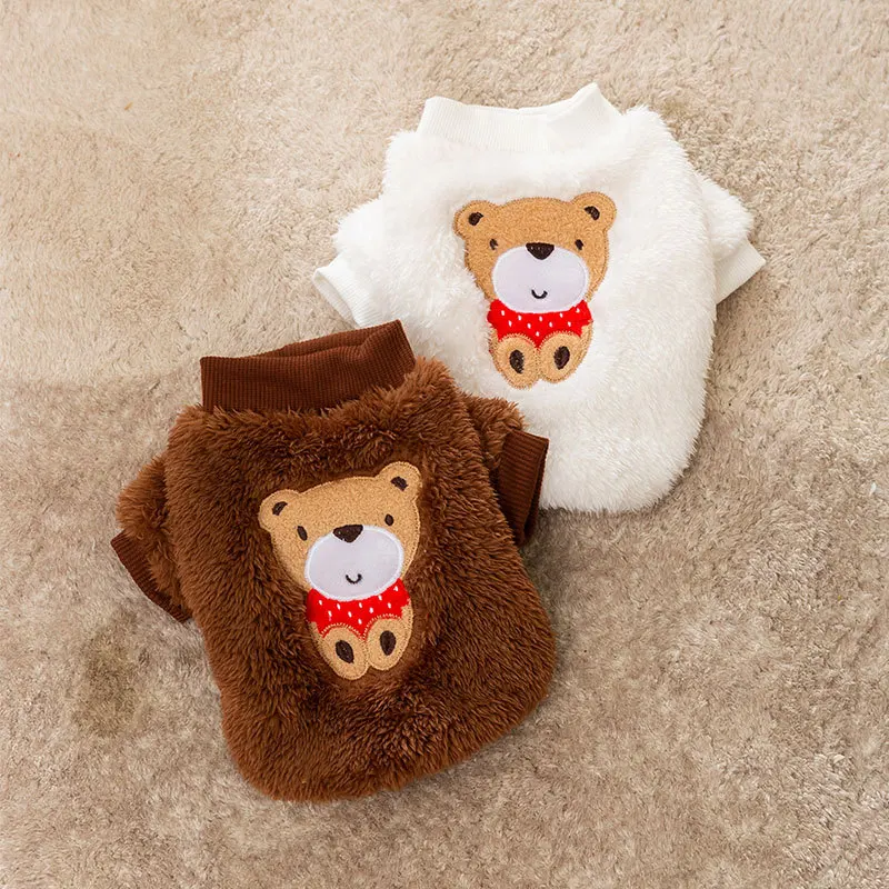 

Cartoon Bear Pet Sweater Autumn and Winter Dog Clothing Teddy Comfortable Warm Pullover Puppy Two Legged Clothes
