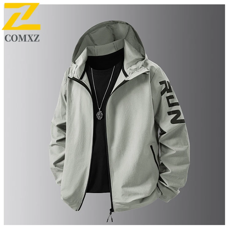 

2025 New Men's Casual Jacket Fashionable Versatile Windproof Breathable Sports Hooded Jacket Commuting Travel Workwear Jacket