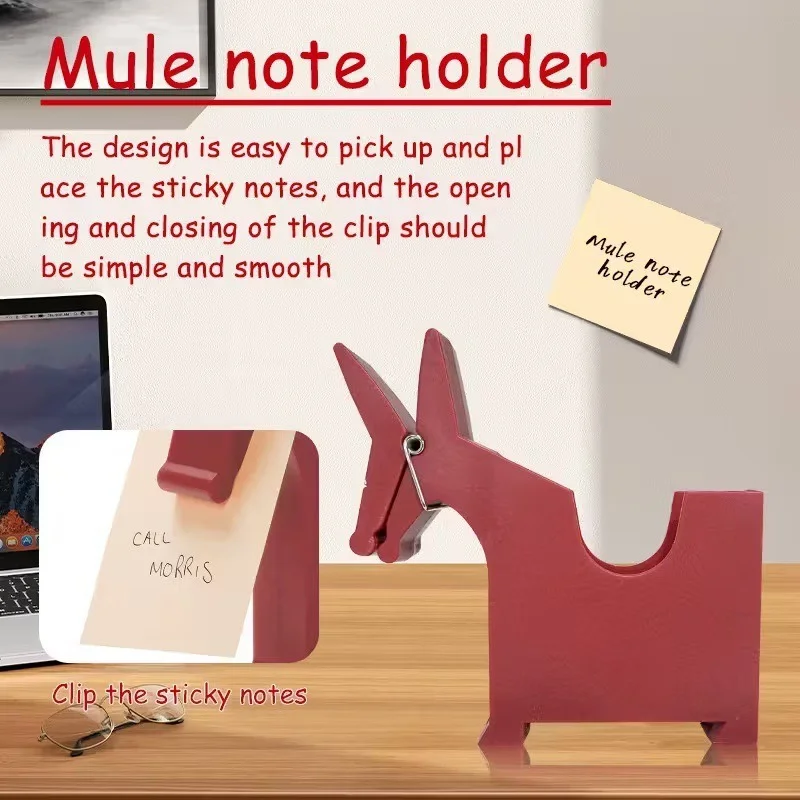 Cute Mule Desktop Decoration Note Clip Multi Function Storage Clip Ornament Para Casa E Decoração Aesthetic Room Decor