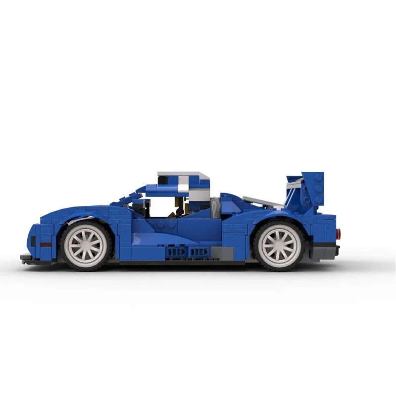 

MOC-83513 New Classic Blue Racing Car Building Block Model, 578 Parts, Creative Gift for Boys, Children's Birthday and Christmas