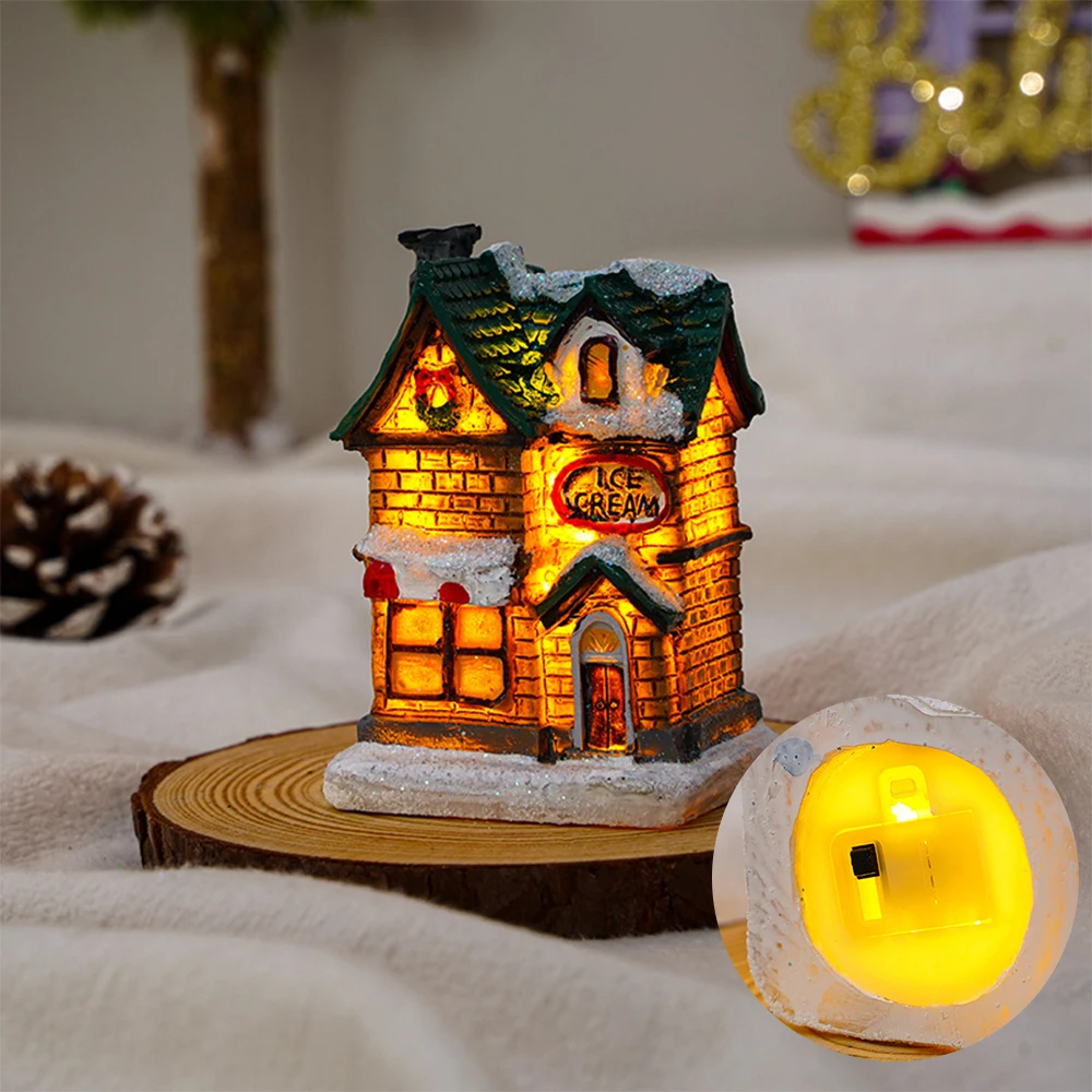 2024 Christmas Light House kerstdorp Christmas Village For Home Xmas Gifts Christmas Ornaments New Year 2023 Natale Navidad Noel