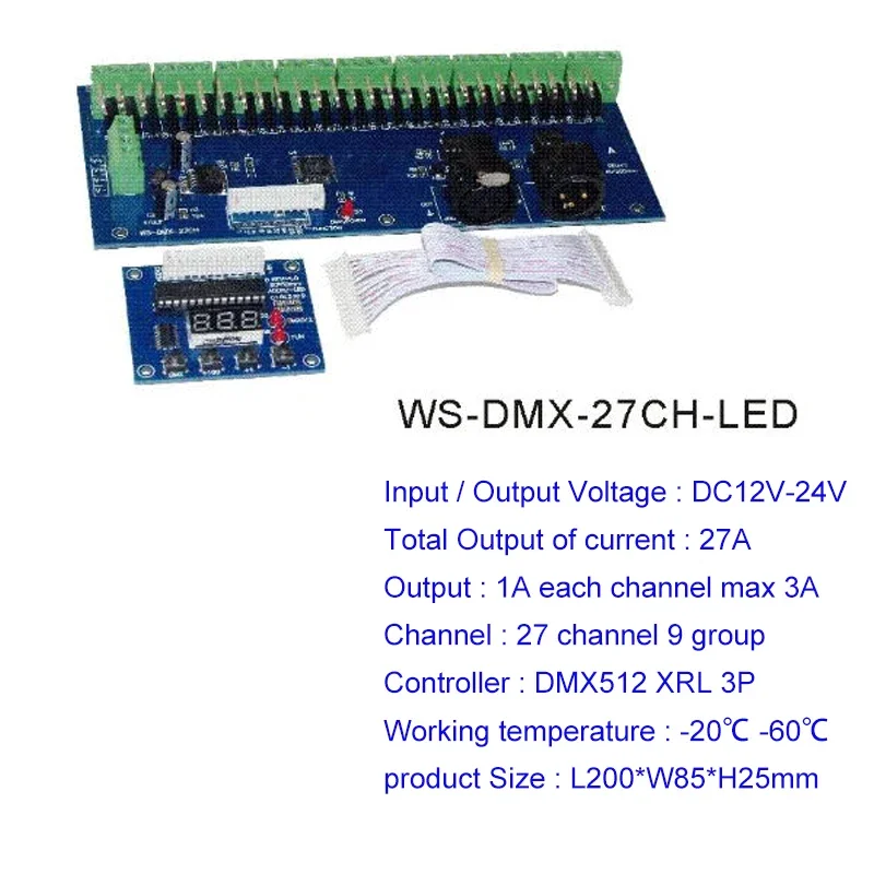18CH/24CH/27CH/36CH/40CH DMX RGB RGBW LED-controller DMX512-decoder