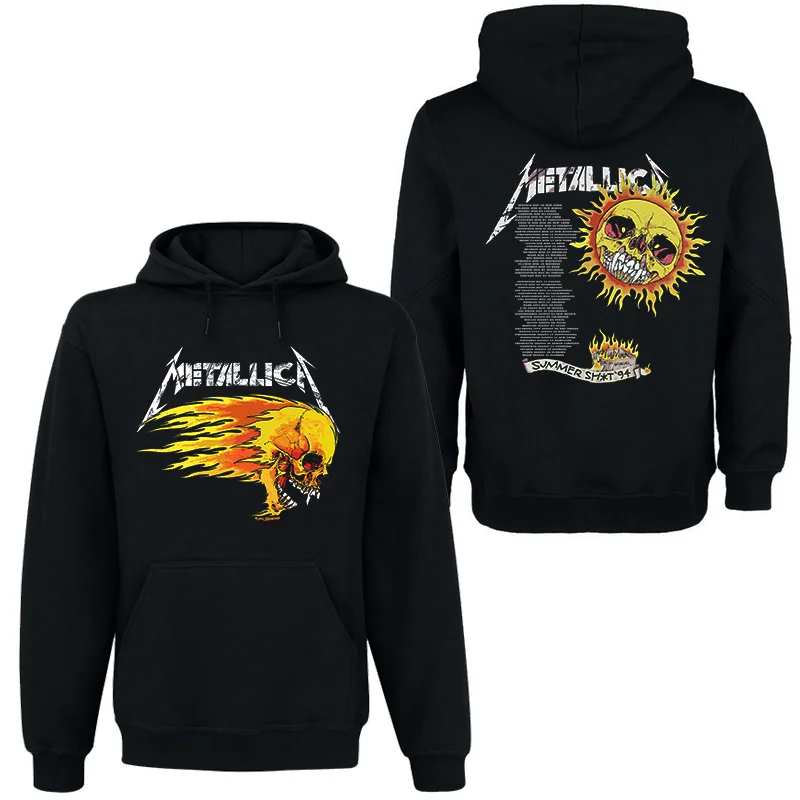 METALLICA Band Rock Dark Wind Hoodie Herren Street Hip Hop Top Bequemer Kapuzenpullover Herbst/Winter Persönlichkeit Herrenbekleidung – Detail 13