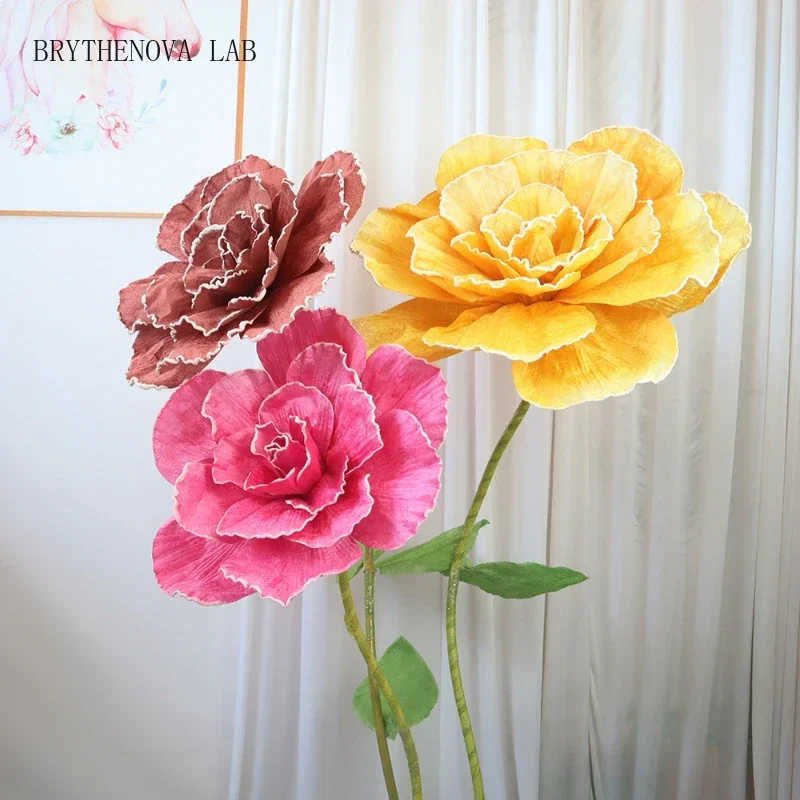 60CM Artificial Rose Window Decoration Wedding Road Flower Event Guide On-site Decoration Shopping Mall Ceiling with Flowers