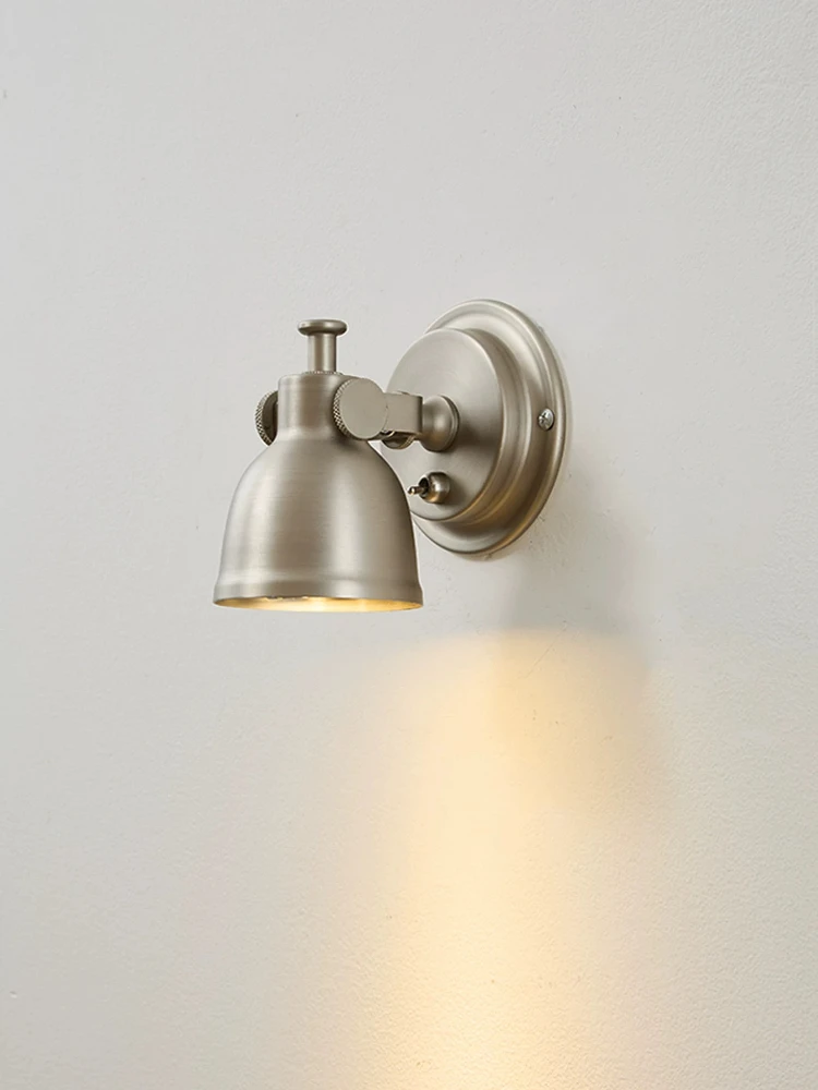 

Настенный светильник в стиле Баухаус для спальни, американский винтажный, регулируемый, с выключателем, потолочный/настенный прожектор, декоративное освещение для кафе и баров