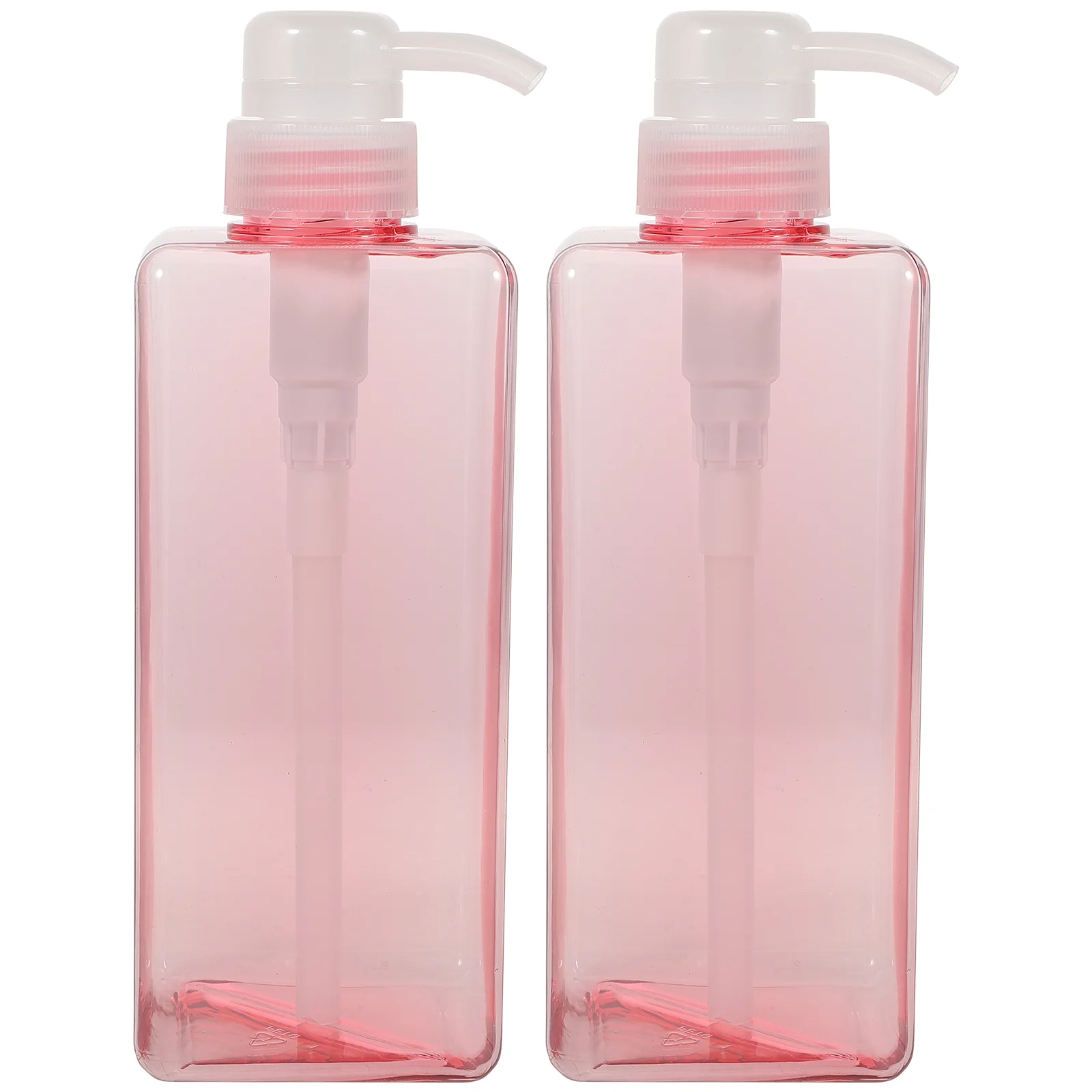 

2 PCS Hand Soap Dispenser Shampoo Bottle with Pump High Capacity Handwashing Fluid Pink Liquid Travel