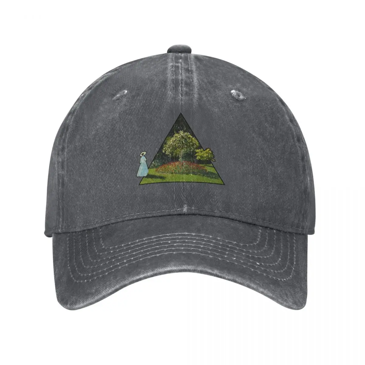 Woman in the garden Claude Monet Minimalist Triangle Baseball Cap New Hat Sunscreen Hat Baseball Cap Hats Woman Men's